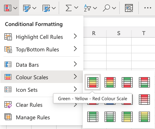 Excel条件格式:色阶