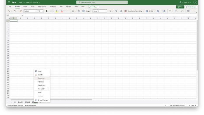 Excel功能区和工作表