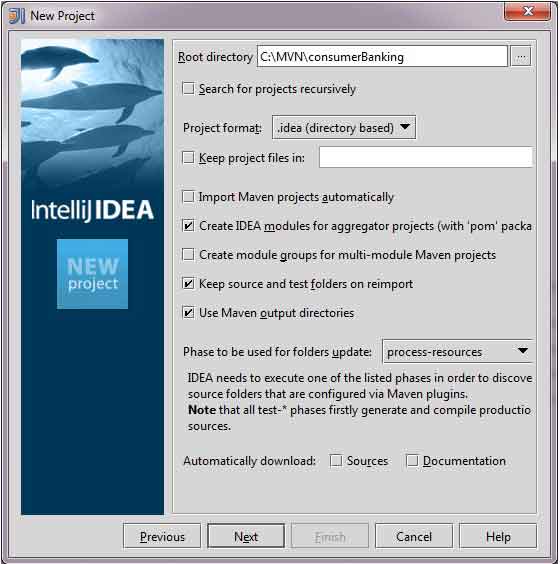 IntelliJ IDEA 中的新项目，步骤 3。
